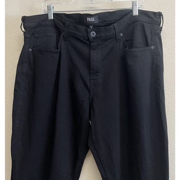 Paige Jeans Men's Size 38x30 Black Federal Denim Stretch Straight Leg - Picture 3 of 12